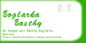boglarka basthy business card